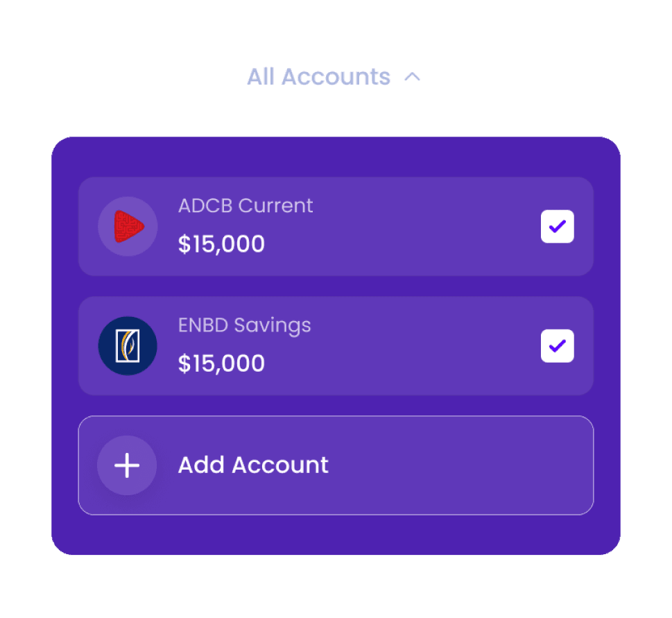 Account filter screen