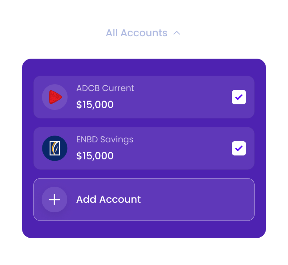 Account filter screen